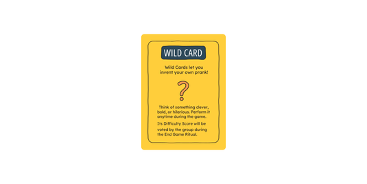 A wild card prank card featured in the game Prank Wars: Family Edition